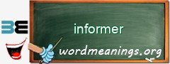 WordMeaning blackboard for informer